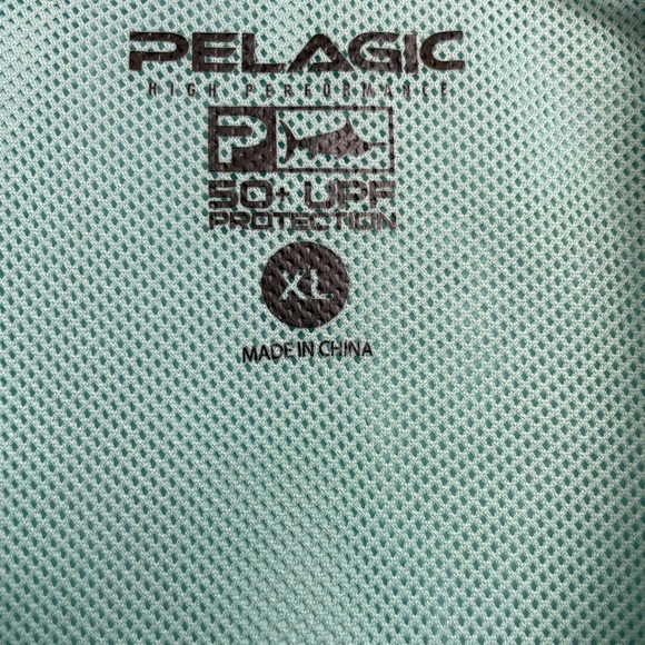 Pelagic Men's Sz XL Teal Vented Button Up Fishing Shirt (J41) NW/OTs - Picture 2 of 6